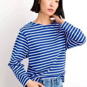 Alex Mill Lakeside Stripe Tee in blue/natural stripe sz Small